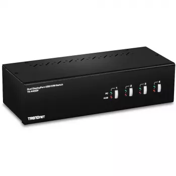 KVM slēdzis Trendnet TK-440DP Melns Sudrabs