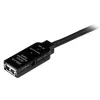 StarTech.com 25m USB 2.0 aktīvs pagarinātāja kabelis - vīr./siev., 25 m, USB A, USB A, USB 2.0, vīr./siev., melns