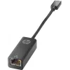HP USB-C uz RJ45 adapteris, USB Type-C, RJ-45, vīrišķais, melns, biznesa klase, Windows 10, Windows 7, Windows 8, Windows 8.1