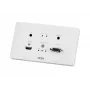 ATEN HDMI & VGA HDBaseT raidītājs ar ES sienas plāksni / PoH (4K@100m) (HDBaseT A klase)