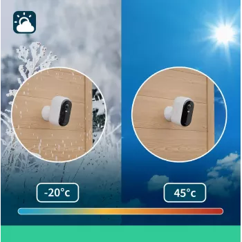 IP drošības kamera Arlo Essential 2K 2560 x 1440 bezvadu iekštelpām un ārtelpām
