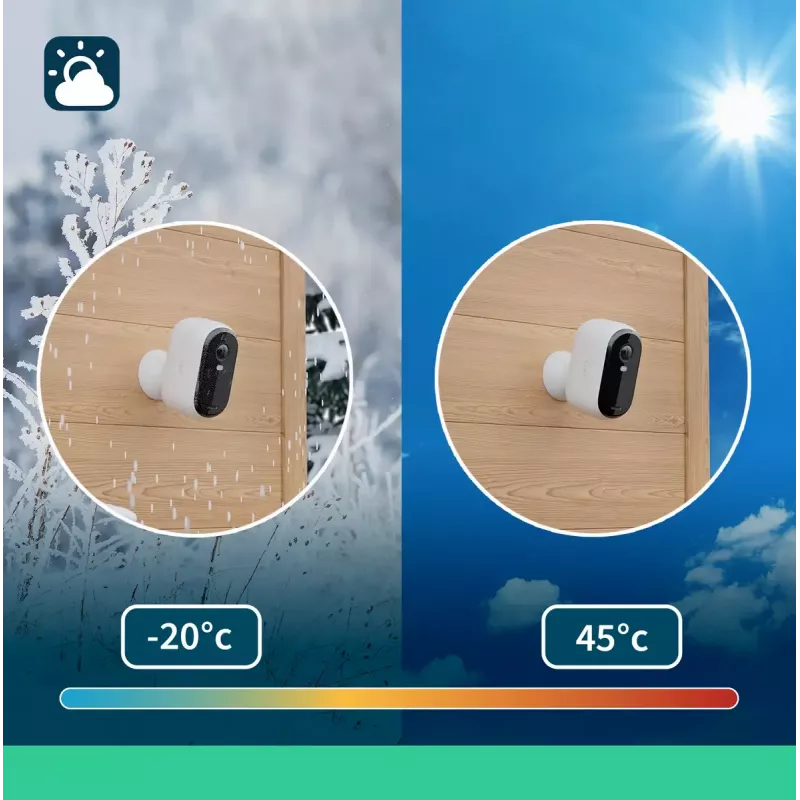 IP drošības kamera Arlo Essential 2K 2560 x 1440 bezvadu iekštelpām un ārtelpām