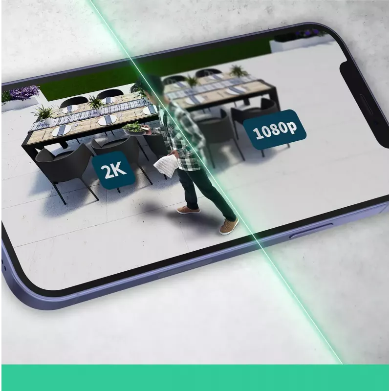 IP drošības kamera Arlo Essential 2K 2560 x 1440 bezvadu iekštelpām un ārtelpām