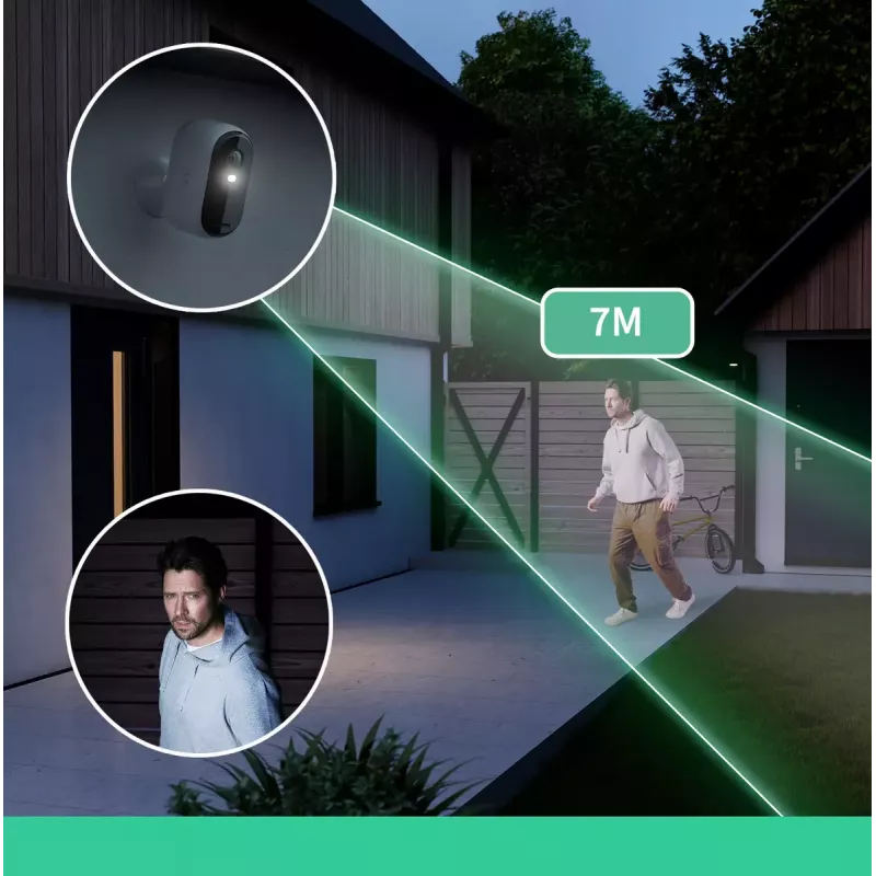 IP drošības kamera Arlo Essential 2K 2560 x 1440 bezvadu iekštelpām un ārtelpām