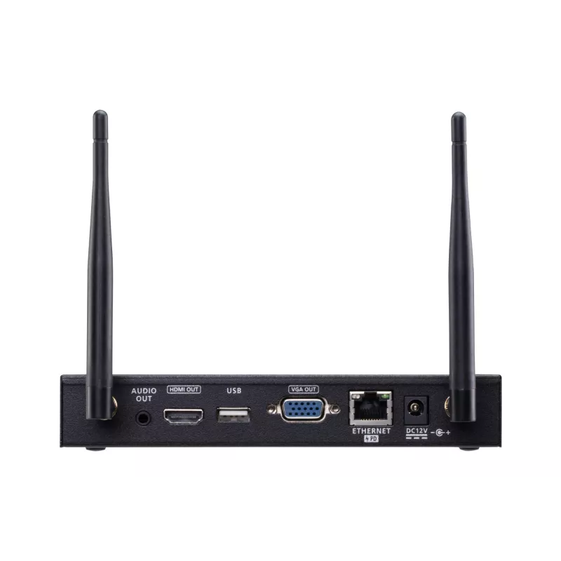 ATEN 4K bezvadu prezentāciju slēdzis, galddatora melns, HDMI, VGA, Wi-Fi 5