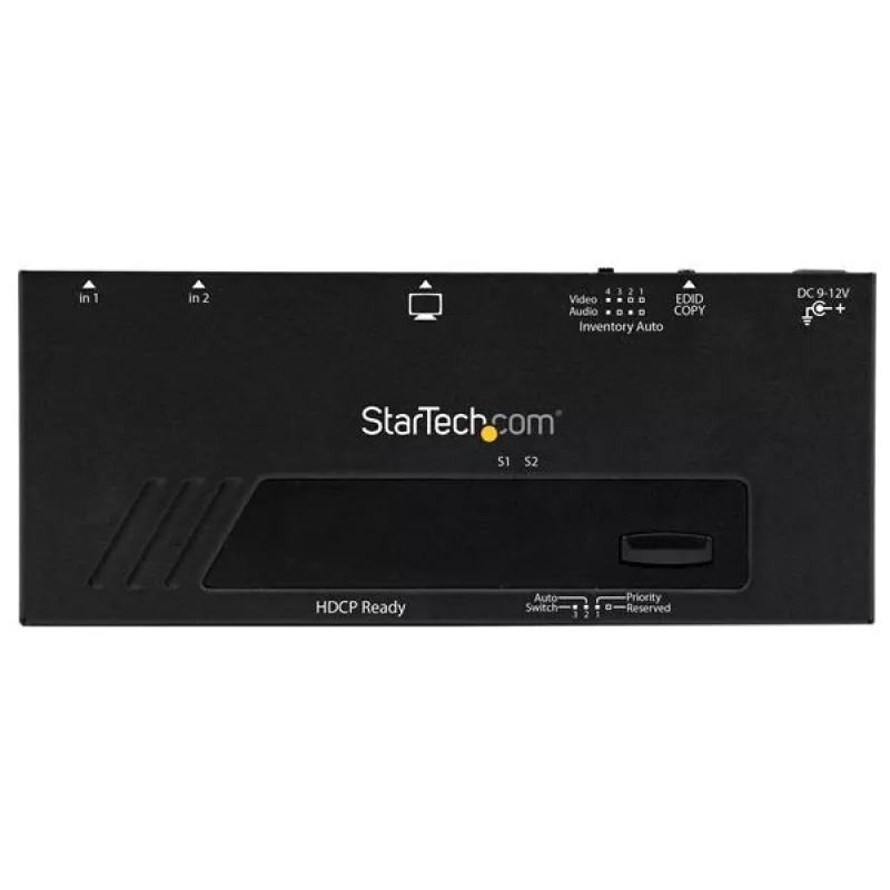 StarTech.com 2 portu HDMI slēdzis ar automātisku un prioritāru pārslēgšanu - 1080p