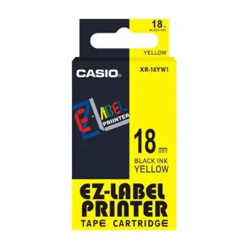 MArķēšanas lente Casio XR-18YW1 Melns uz dzeltena