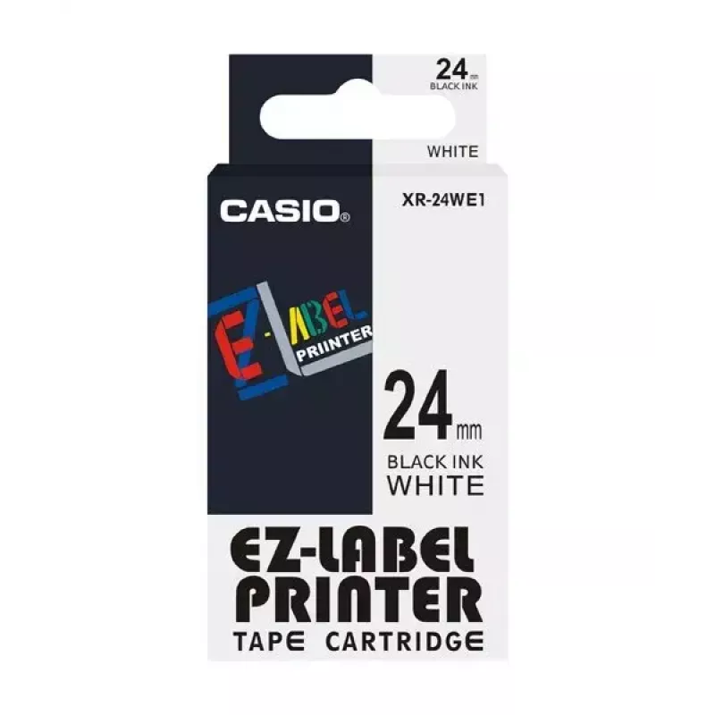 Lentu uzlīmju izveidei Casio XR-24WE1 melns uz balta