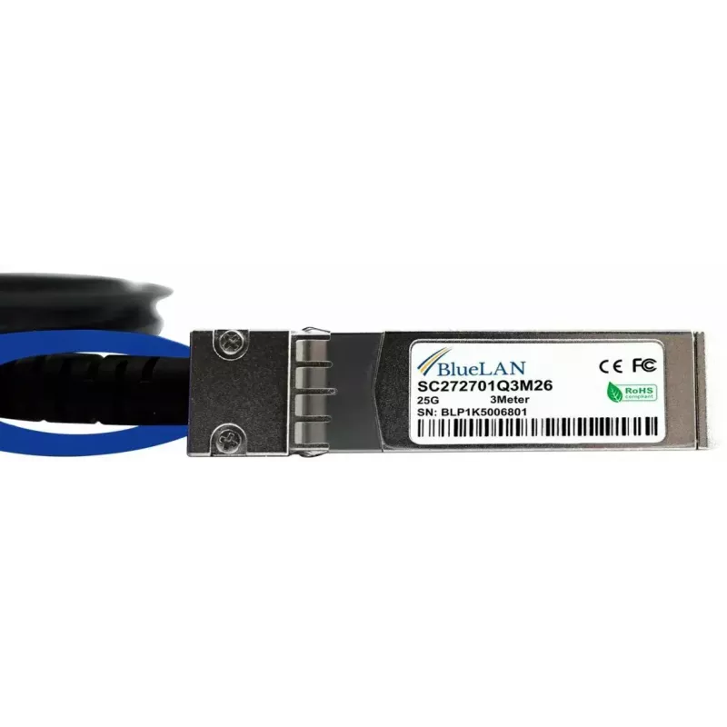 BlueOptics XXVDACBL2M-BL InfiniBand/optiskās šķiedras kabelis 2 m SFP28 Melns