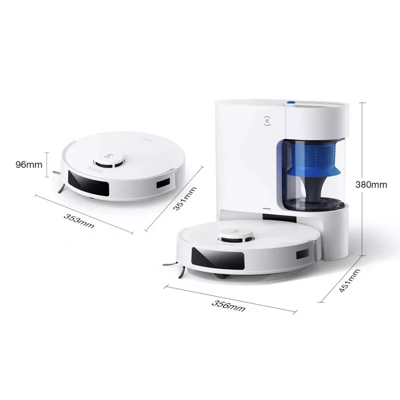 Robot vacuum Ecovacs Deebot N20e PLUS balta — 2-in-1 vacuuming and mopping