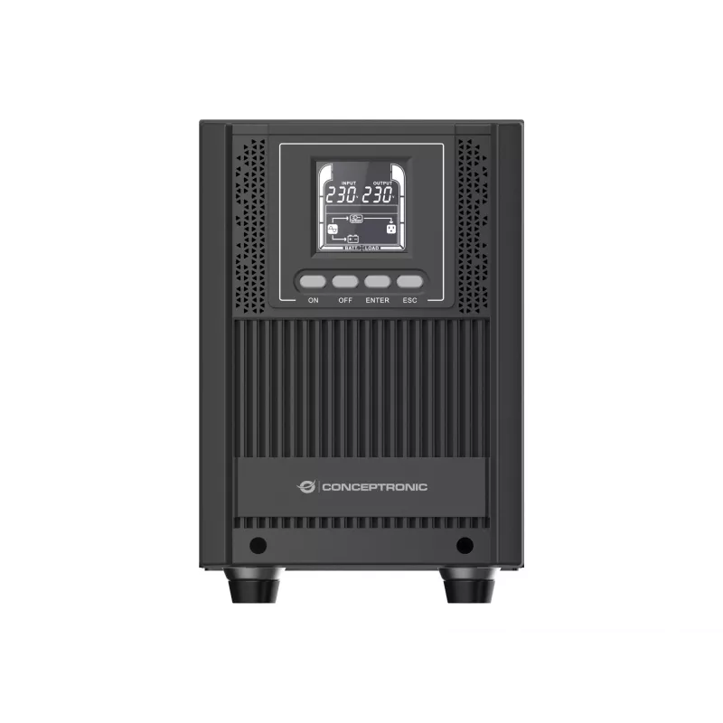 Conceptronic ZEUS52ES2K 2000VA 1800W tiešsaistes torņa UPS, Schuko