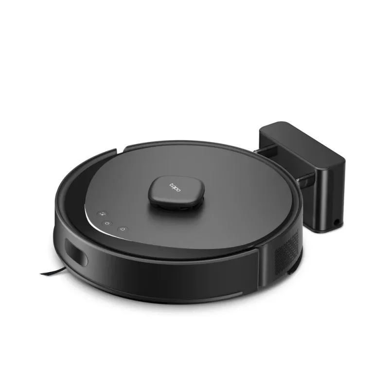 TP-Link Tapo robotizētais putekļsūcējs, bez maisa, melns, apaļš, uzlāde, 55 dB, 0.3 L
