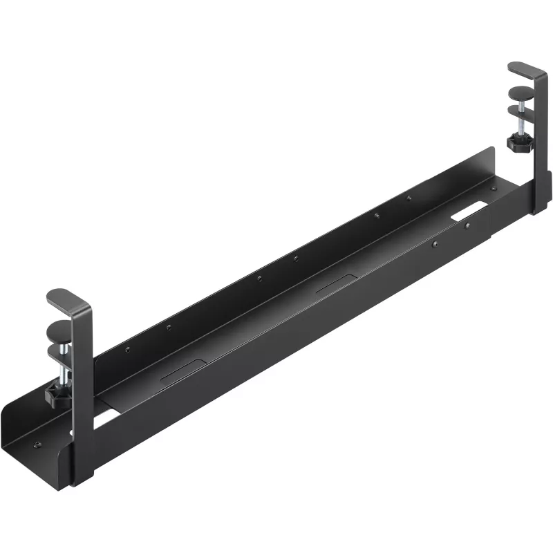 InLine universalā kabeļu vadotnes sliede 3 līmeņu (80/100/120 cm) montāžai zem galda, melna