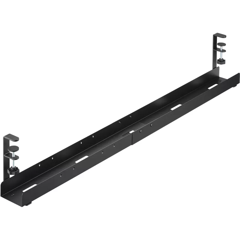 InLine universalā kabeļu vadotnes sliede 3 līmeņu (80/100/120 cm) montāžai zem galda, melna