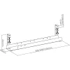 InLine universalā kabeļu vadotnes sliede 3 līmeņu (80/100/120 cm) montāžai zem galda, melna