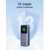 Ugreen 25000mAh 200W ātrās uzlādes ārējais akumulators pelēks