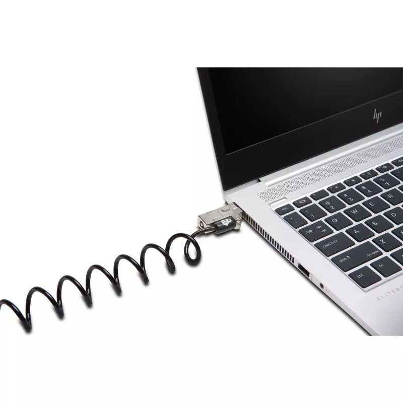 Kensington Slim NanoSaver 2.0 portatīvā atslēgas slēdzene sudraba melna 1,8 m