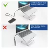 ACT USB-C 4K MST dokstacija 2 HDMI monitoriem, Ethernet, USB-C, 3x USB-A, PD caurlaide un 1 metru atvienojams savienojuma kabelis