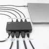 ACT USB-C 4K MST dokstacija 2 HDMI monitoriem, Ethernet, USB-C, 3x USB-A, PD caurlaide un 1 metru atvienojams savienojuma kabelis