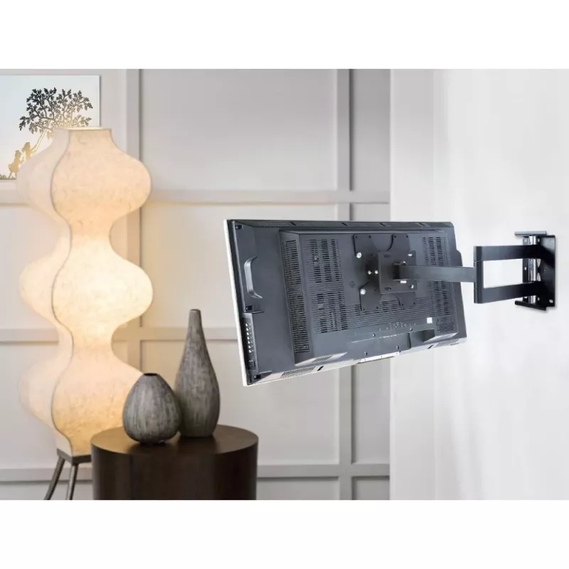 Techly sienas stiprinājums LCD LED 19-37'' noliecams, 2 locīklas, melns ICA-LCD 2923B