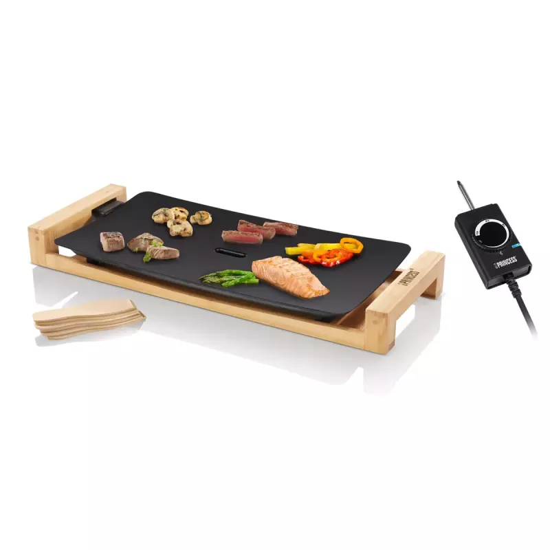 Galda plīts Princess 103026 Table Chef Pure Black alumīnijs bambuss melns 220W
