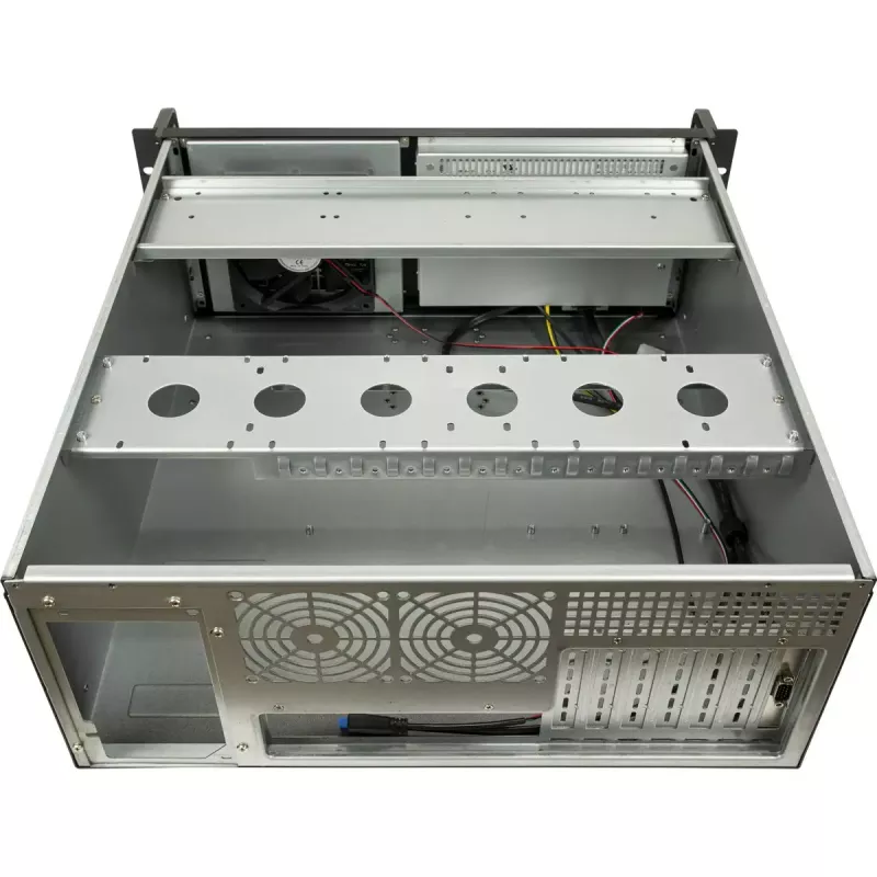 Serveru statīvs Inter-Tech 4U-4460 TFT melns 1x 120mm ventilators 5.25 collu HDD