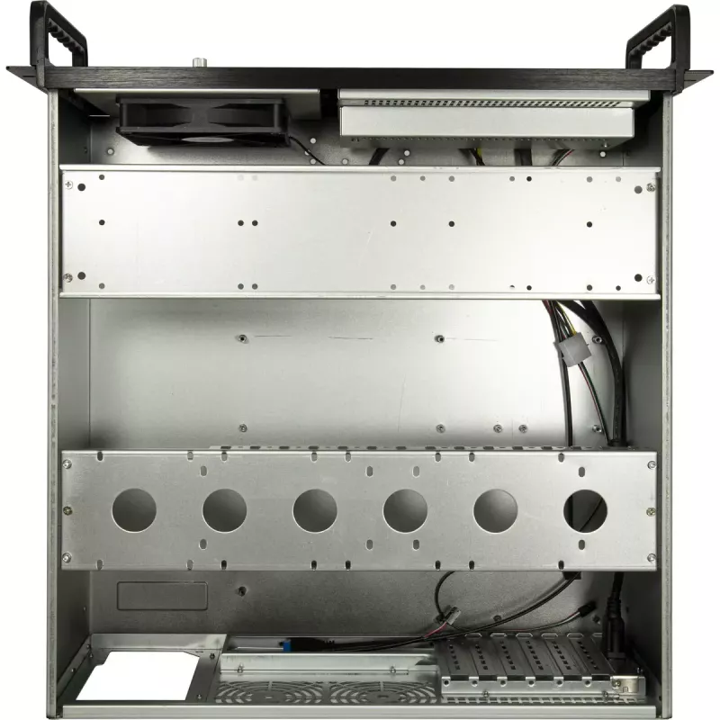 Serveru statīvs Inter-Tech 4U-4460 TFT melns 1x 120mm ventilators 5.25 collu HDD