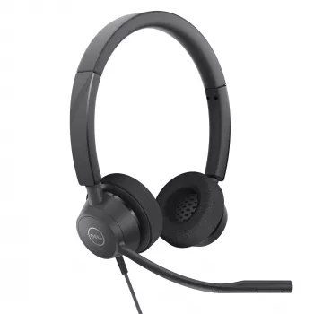 DELL Pro stereo austiņas - WH3022, vadu, birojam/zvanu centram, 96 g, austiņas, melnas
