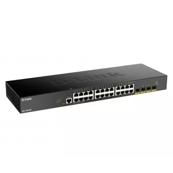 D-Link 24 portu Gigabit viedais pārvaldāmais slēdzis ar 4x 10G SFP+