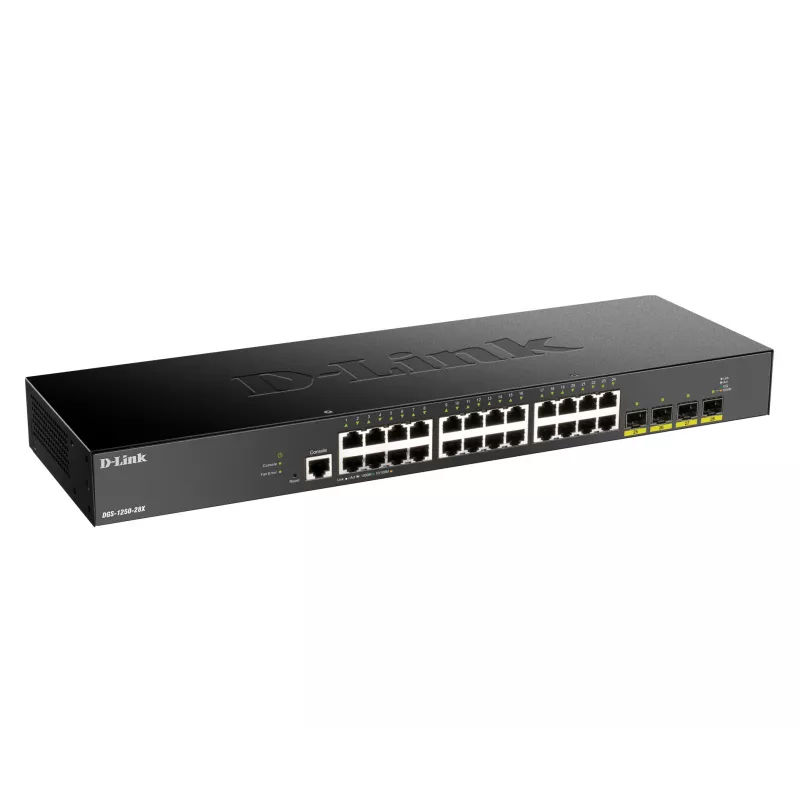 D-Link 24 portu Gigabit viedais pārvaldāmais slēdzis ar 4x 10G SFP+