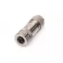 Digitus CAT 6A M12 Jack X-kodēts IP67 plakans vīriešu savienotājs, sudraba krāsā