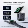 Lādētājs UGREEN 45775 — iekštelpu maiņstrāvas bezvadu ātrais lādētājs, universāls, 1× USB-C, melns/pelēks