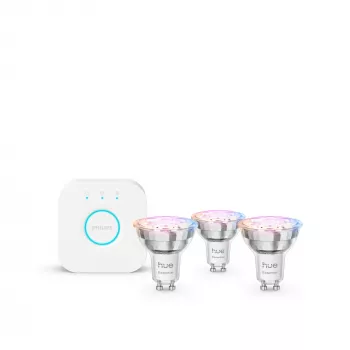 Philips Hue balta and colour ambience Essential starter komplekts: 3 GU10 viedās spuldzes (345 lm)