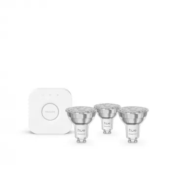 Philips Hue balta and colour ambience Essential starter komplekts: 3 GU10 viedās spuldzes (345 lm)