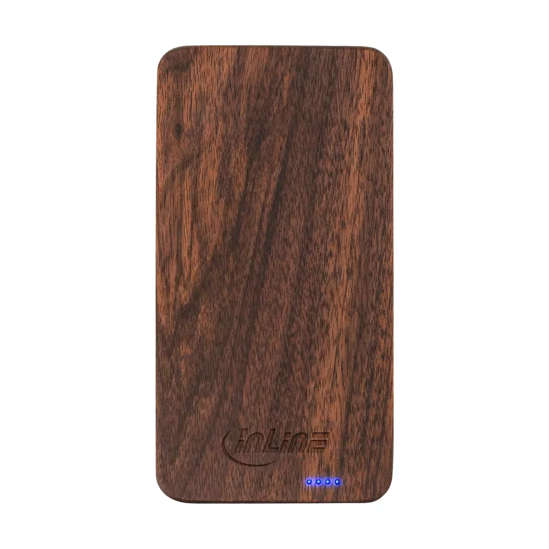 InLine woodplate, USB PowerBank 5.000mAh, ar LED, valrieksta koks