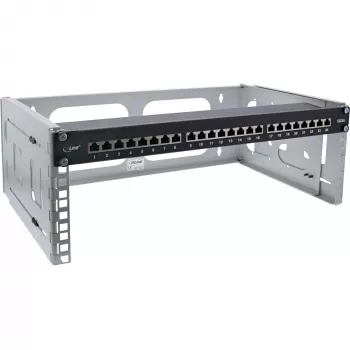 Sienas stiprināmais plaukts InLine 19 collu 4U 24-40 cm dziļums pelēks