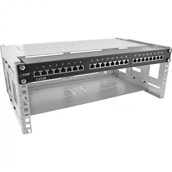 InLine 19 collu salokāms statīvs, 4U, 24-40 cm dziļums, ar vāku, pelēks