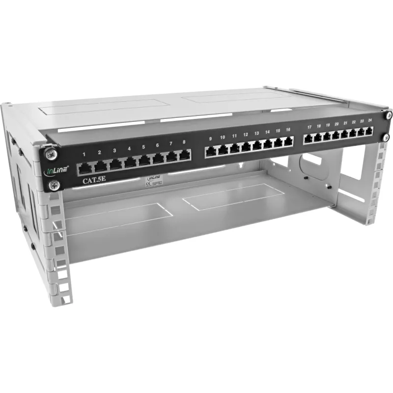 InLine 19 collu salokāms statīvs, 4U, 24-40 cm dziļums, ar vāku, pelēks