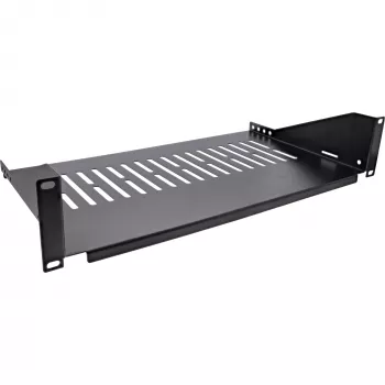 Plaukts statīvam InLine 19 collas 250mm 20kg 2U RAL 9005 melns