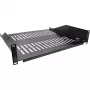 Plaukts statnes stiprināšanai InLine 19 collas 400mm 20kg 2U RAL 9005 melns