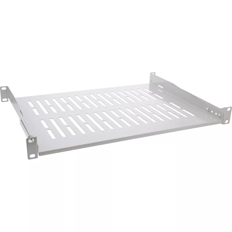 InLine 19 collu plaukts, 350 mm, 50 kg, 1U, RAL 7035 pelēks