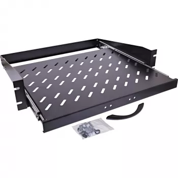 Regulējams plaukts InLine 19114I melns tērauds 350 mm dziļums