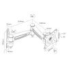 InLine sienas stiprinājums 23105D monitoriem līdz 69 cm 27 collām