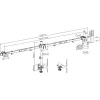 InLine galda kronšteins 3 TV / LED / TFT displejiem līdz 81 cm 32 collām, maks. 7 kg