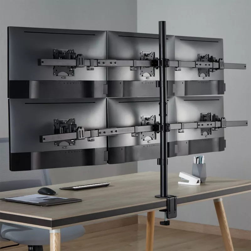 InLine galda kronšteins 6x TV / LED / TFT displejam līdz 81 cm 32 inch maks. 7 kg melns