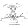 InLine Basic projektora griestu stiprinājums, 15cm, maks. 13.5kg