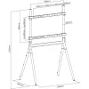 InLine woodstand Studio TV statīvs, Displeji 49 collas-70 collas (124-178cm), maks. 40kg