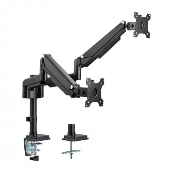 InLine galda stiprinājums ar pacēlāju, diviem monitoriem līdz 82cm (32 collas), 9kg