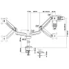 InLine galda stiprinājums ar pacēlāju, diviem monitoriem līdz 82cm (32 collas), 9kg