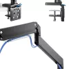 InLine galda stiprinājums ar pacēlāju un USB3.0, pārvietojams, 3 displejiem līdz 27 colām